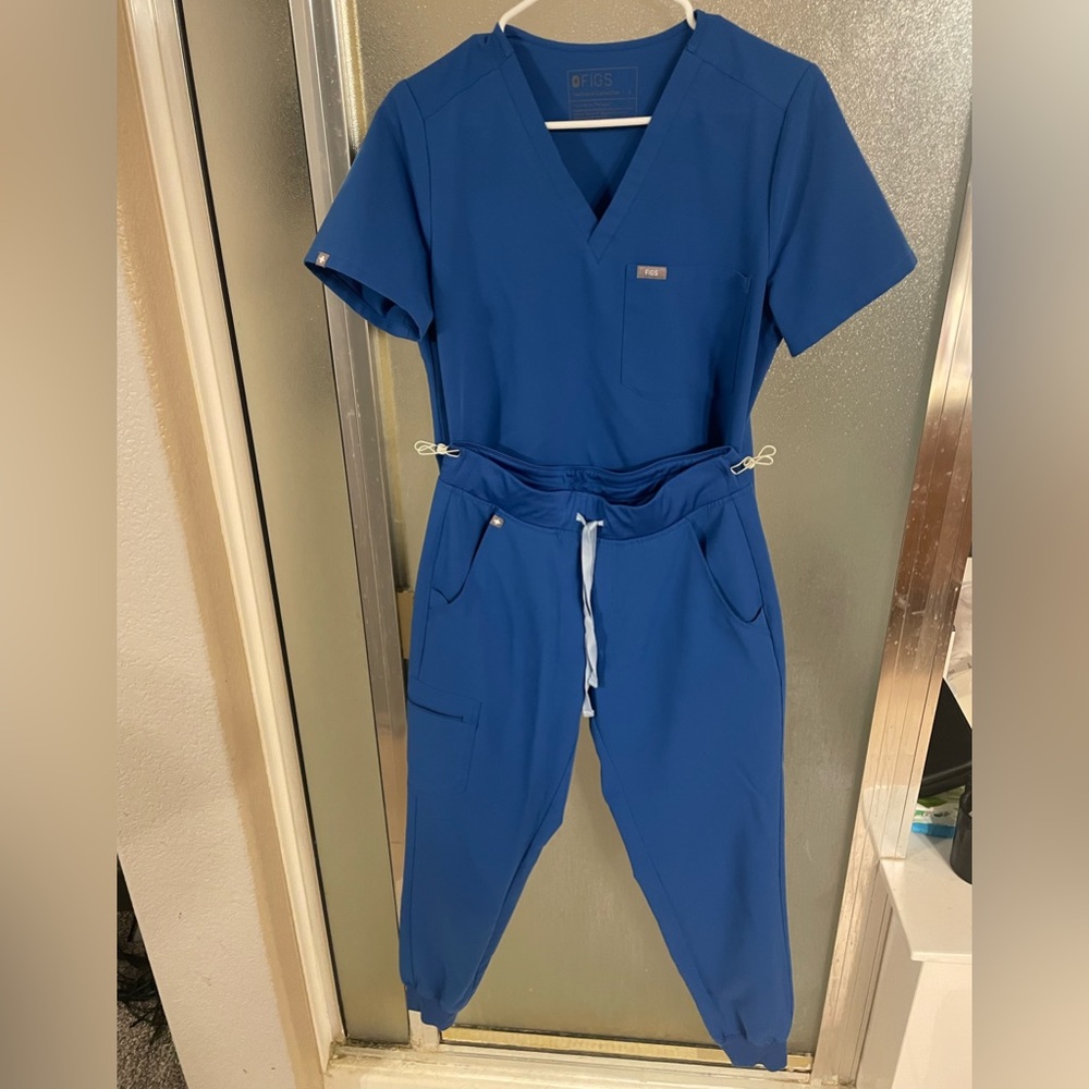 Figs Royal Blue Small Scrub Set
